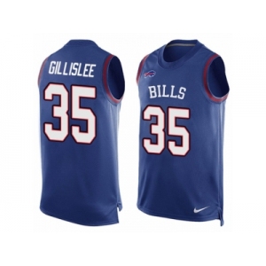 Men's Nike Buffalo Bills #35 Mike Gillislee Limited Royal Blue Player Name & Number Tank Top NFL Jersey