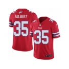 Men's Nike Buffalo Bills #35 Mike Tolbert Limited Red Rush NFL Jersey