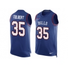 Men's Nike Buffalo Bills #35 Mike Tolbert Limited Royal Blue Player Name & Number Tank Top NFL Jersey