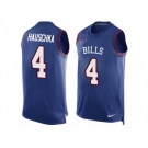 Men's Nike Buffalo Bills #4 Stephen Hauschka Limited Royal Blue Player Name & Number Tank Top NFL Jersey