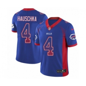 Men's Nike Buffalo Bills #4 Stephen Hauschka Limited Royal Blue Rush Drift Fashion NFL Jersey