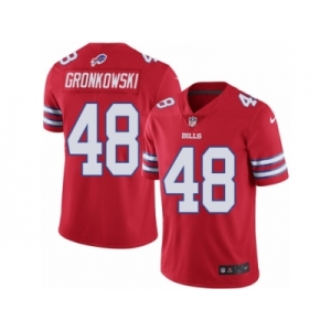 Men's Nike Buffalo Bills #48 Glenn Gronkowski Limited Red Rush NFL Jersey