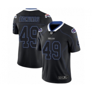 Men's Nike Buffalo Bills #49 Tremaine Edmunds Limited Black Lights Out Black Rush NFL Jersey