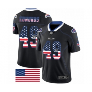 Men's Nike Buffalo Bills #49 Tremaine Edmunds Limited Black Rush USA Flag NFL Jersey