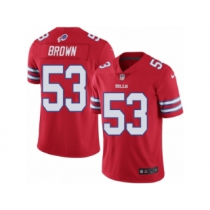 Men's Nike Buffalo Bills #53 Zach Brown Limited Red Rush NFL Jersey