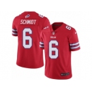 Men's Nike Buffalo Bills #6 Colton Schmidt Limited Red Rush NFL Jersey