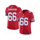 Men's Nike Buffalo Bills #66 Seantrel Henderson Limited Red Rush NFL Jersey