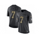 Men's Nike Buffalo Bills #7 Cardale Jones Limited Black 2016 Salute to Service NFL Jersey