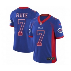 Men's Nike Buffalo Bills #7 Doug Flutie Limited Royal Blue Rush Drift Fashion NFL Jersey