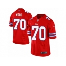 Men's Nike Buffalo Bills #70 Eric Wood Limited Red Rush NFL Jersey