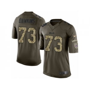 Men's Nike Buffalo Bills #73 Dion Dawkins Limited Green Salute to Service NFL Jersey