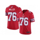 Men's Nike Buffalo Bills #76 John Miller Limited Red Rush NFL Jersey