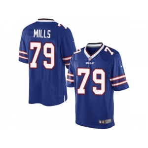 Men's Nike Buffalo Bills #79 Jordan Mills Limited Royal Blue Team Color NFL Jersey