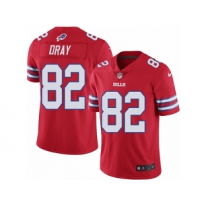 Men's Nike Buffalo Bills #82 Jim Dray Limited Red Rush NFL Jersey