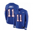 Nike Buffalo Bills #11 Zay Jones Limited Royal Blue Therma Long Sleeve NFL Jersey