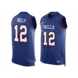 Nike Buffalo Bills #12 Jim Kelly Royal Blue Team Color Men's Stitched NFL Limited Tank Top Jersey
