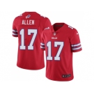 Nike Buffalo Bills #17 Josh Allen Red Men Stitched NFL Limited Rush Jersey