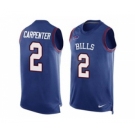 Nike Buffalo Bills #2 Dan Carpenter Royal Blue Team Color Men's Stitched NFL Limited Tank Top Jersey