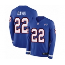 Nike Buffalo Bills #22 Vontae Davis Limited Royal Blue Therma Long Sleeve NFL Jersey