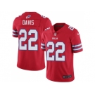 Nike Buffalo Bills #22 Vontae Davis Red Men Stitched NFL Limited Rush Jersey