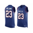 Nike Buffalo Bills #23 Aaron Williams Royal Blue Team Color Men's Stitched NFL Limited Tank Top Jersey