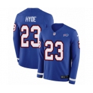 Nike Buffalo Bills #23 Micah Hyde Limited Royal Blue Therma Long Sleeve NFL Jersey