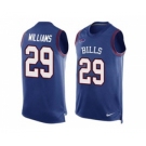 Nike Buffalo Bills #29 Karlos Williams Royal Blue Team Color Men's Stitched NFL Limited Tank Top Jersey