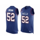 Nike Buffalo Bills #52 Preston Brown Royal Blue Team Color Men's Stitched NFL Limited Tank Top Jersey