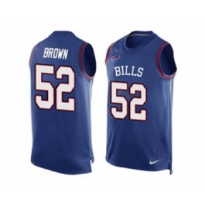 Nike Buffalo Bills #52 Preston Brown Royal Blue Team Color Men's Stitched NFL Limited Tank Top Jersey