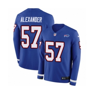 Nike Buffalo Bills #57 Lorenzo Alexander Limited Royal Blue Therma Long Sleeve NFL Jersey