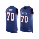 Nike Buffalo Bills #70 Eric Wood Royal Blue Team Color Men's Stitched NFL Limited Tank Top Jersey