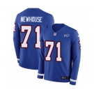 Nike Buffalo Bills #71 Marshall Newhouse Limited Royal Blue Therma Long Sleeve NFL Jersey