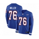 Nike Buffalo Bills #76 John Miller Limited Royal Blue Therma Long Sleeve NFL Jersey