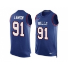 Nike Buffalo Bills #91 Manny Lawson Royal Blue Team Color Men's Stitched NFL Limited Tank Top Jersey