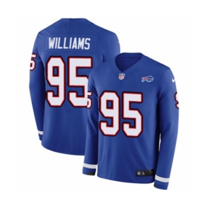 Nike Buffalo Bills #95 Kyle Williams Limited Royal Blue Therma Long Sleeve NFL Jersey