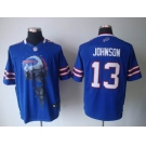 nike nfl jerseys buffalo bills #13 johnson blue[helmet tri-blend limited]