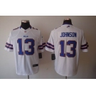 nike nfl jerseys buffalo bills #13 johnson white[nike limited]