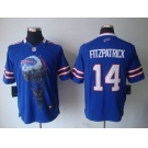 nike nfl jerseys buffalo bills #14 ryan fitzpatrick blue[helmet tri-blend limited]