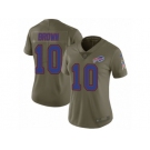 Women Nike Buffalo Bills #10 Corey Brown Limited Olive 2017 Salute to Service NFL Jersey