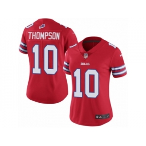 Women Nike Buffalo Bills #10 Deonte Thompson Limited Red Rush Vapor Untouchable NFL Jersey