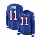 Women Nike Buffalo Bills #11 Zay Jones Limited Royal Blue Therma Long Sleeve NFL Jersey