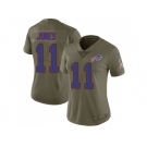 Women Nike Buffalo Bills #11 Zay Jones Olive Stitched NFL Limited 2017 Salute to Service Jersey