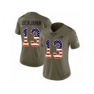 Women Nike Buffalo Bills #13 Kelvin Benjamin Limited Olive USA Flag 2017 Salute to Service NFL Jersey