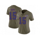 Women Nike Buffalo Bills #15 Brandon Tate Limited Olive 2017 Salute to Service NFL Jersey