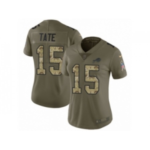 Women Nike Buffalo Bills #15 Brandon Tate Limited Olive Camo 2017 Salute to Service NFL Jersey