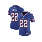 Women Nike Buffalo Bills #22 Vontae Davis Royal Blue Team Color Stitched NFL Vapor Untouchable Limited Jersey