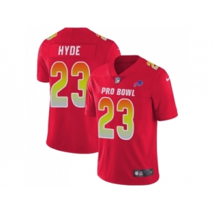 Women Nike Buffalo Bills #23 Micah Hyde Red Stitched NFL Limited AFC 2018 Pro Bowl Jersey