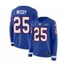 Women Nike Buffalo Bills #25 LeSean McCoy Limited Royal Blue Therma Long Sleeve NFL Jersey