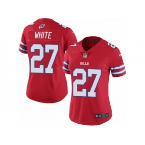 Women Nike Buffalo Bills #27 TreDavious White Limited Red Rush Vapor Untouchable NFL Jersey