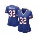 Women Nike Buffalo Bills #32 O. J. Simpson Royal Blue Team Color Stitched NFL Jersey